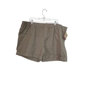 Blue Mountain Women's 2X Comfort Waist Hiking Gardening Shorts Tan NWT